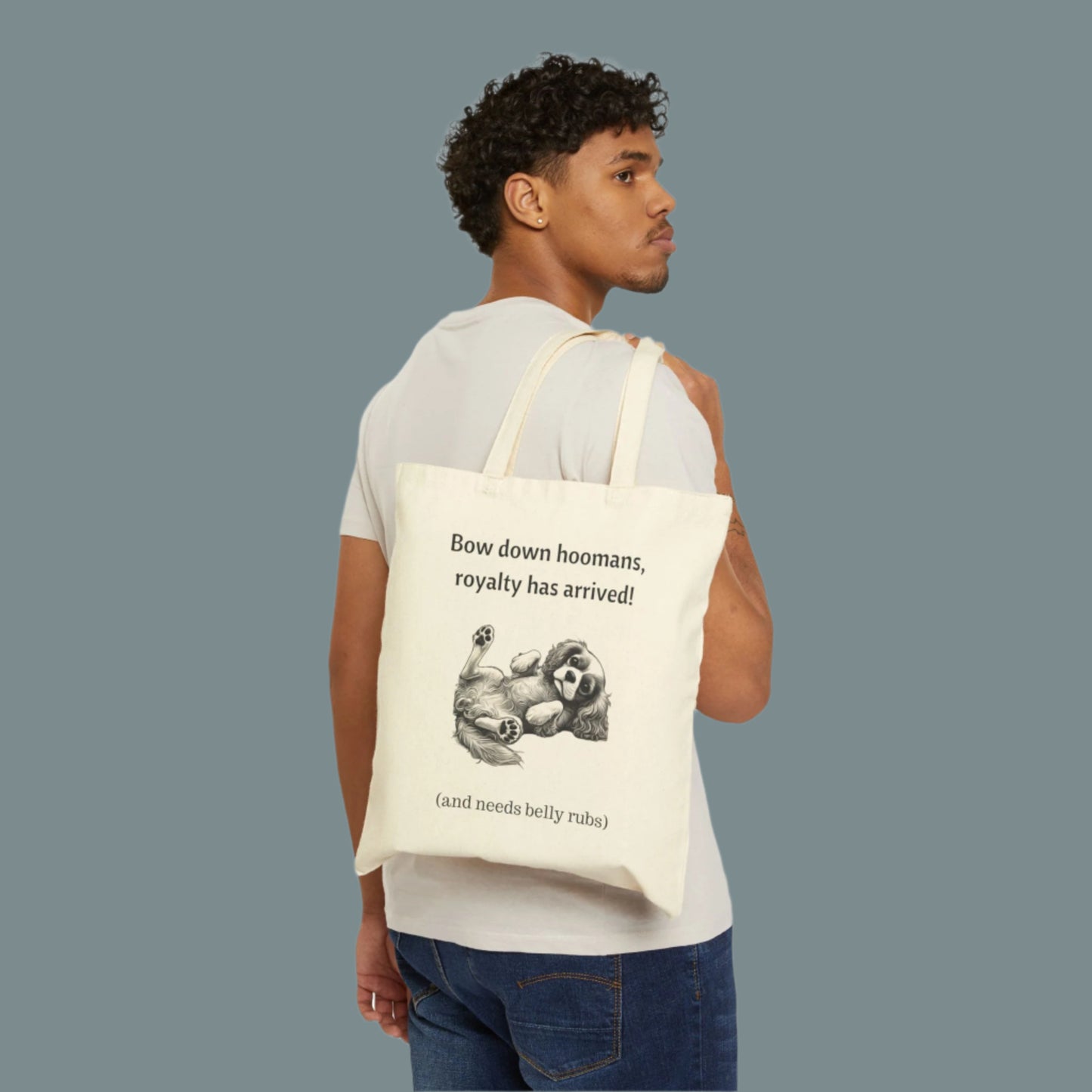 Canvas Tote Bag for King Charles Cavalier Spaniel Lovers