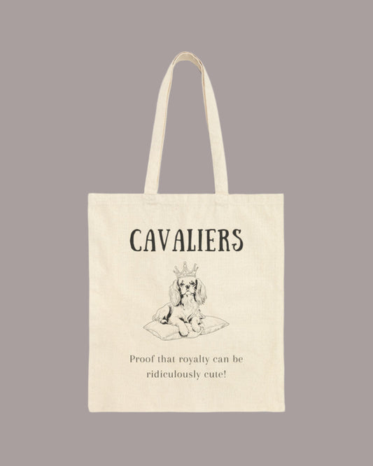 Canvas Tote Bag for King Charles Cavalier Spaniel Lovers