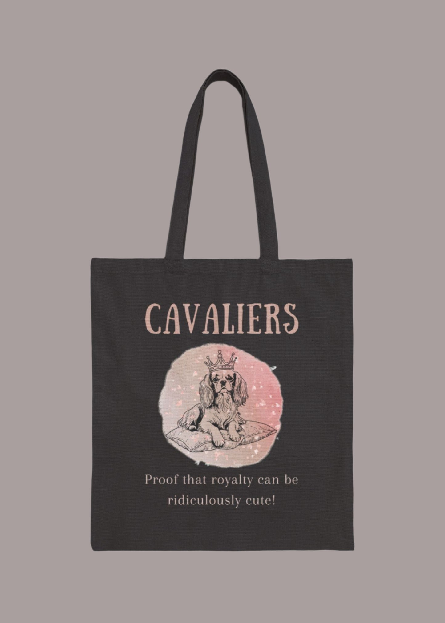 Canvas Tote Bag for King Charles Cavalier Spaniel Lovers